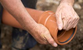 replacing an old sewer line